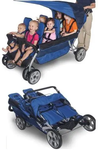 6 child stroller