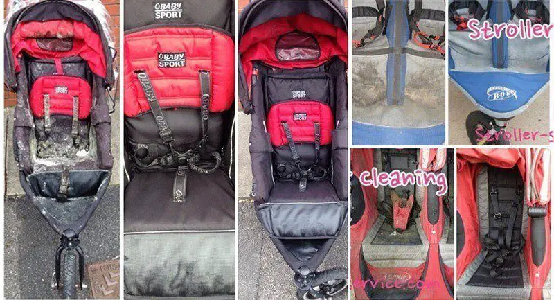 how to clean stroller upholstery