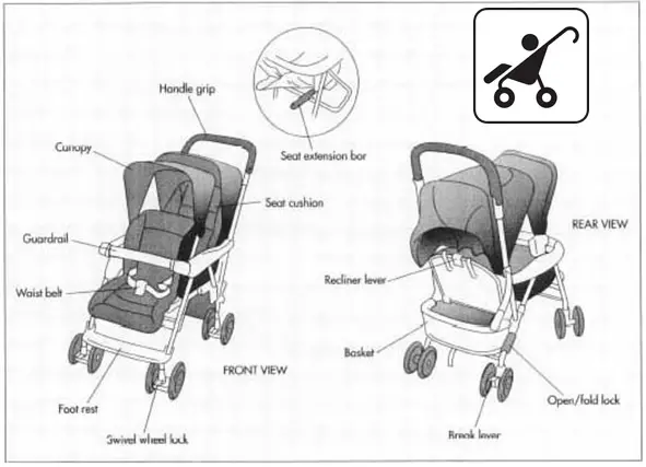 baby trend sit and stand lx parts
