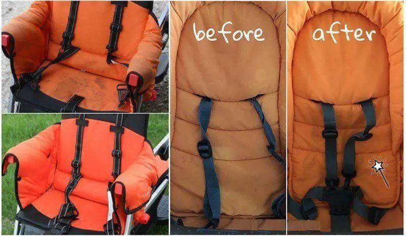 how to clean a stroller seat